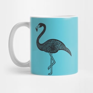 Flamingo - hand drawn detailed bird design Mug
